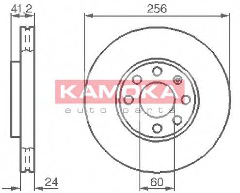 KAMOKA 1036808 гальмівний диск