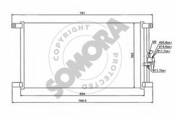 SOMORA 157060 Конденсатор, кондиціонер