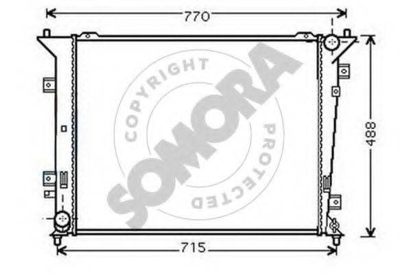 SOMORA 117140B Радіатор, охолодження двигуна