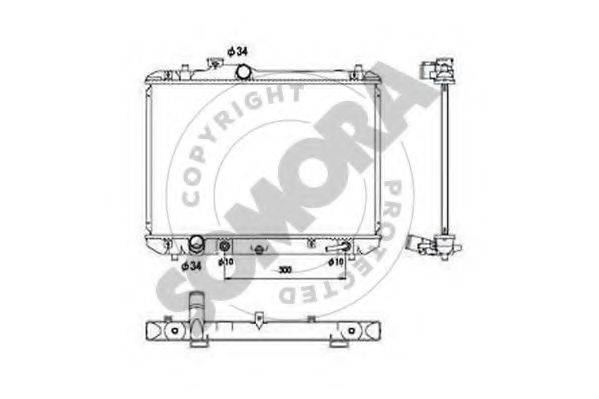 SOMORA 301540A Радіатор, охолодження двигуна
