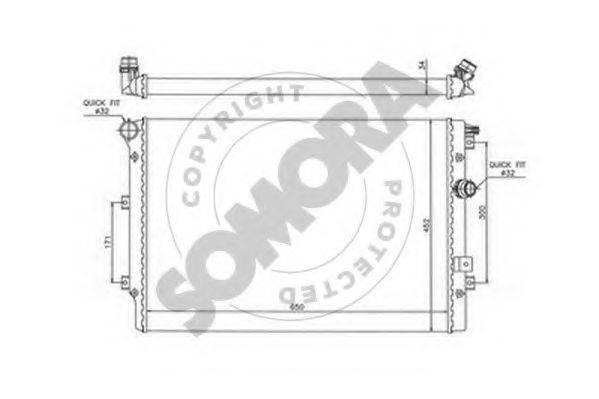 SOMORA 359040 Радіатор, охолодження двигуна