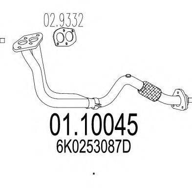 MTS 0110045 Труба вихлопного газу