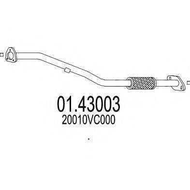 MTS 0143003 Труба вихлопного газу