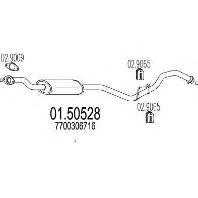 MTS 0150528 Середній глушник вихлопних газів