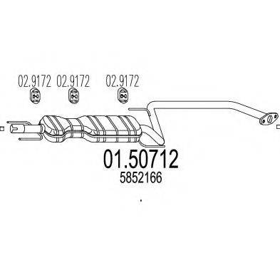 MTS 0150712 Середній глушник вихлопних газів