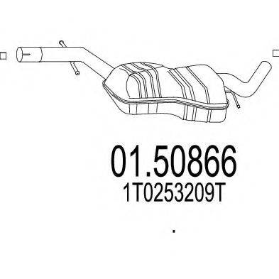 MTS 0150866 Середній глушник вихлопних газів