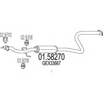 MTS 0158270 Середній глушник вихлопних газів