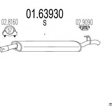 MTS 0163930 Глушник вихлопних газів кінцевий