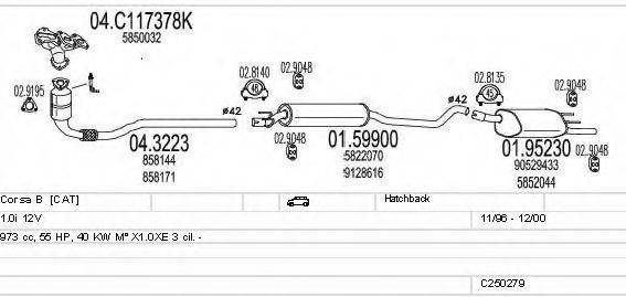 MTS C250279005414 Система випуску ОГ