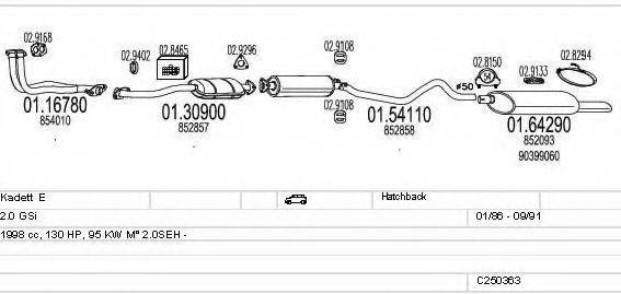 MTS C250363005083 Система випуску ОГ