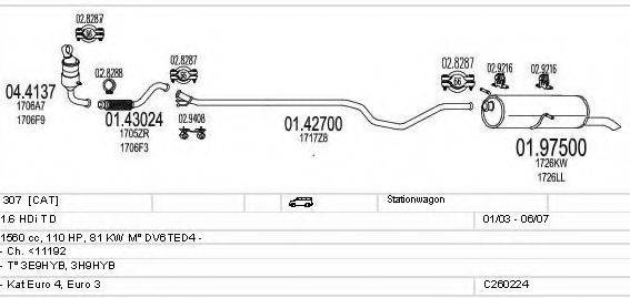 MTS C260224006123 Система випуску ОГ