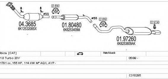 MTS C310295007154 Система випуску ОГ