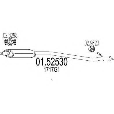 ROSI 12730 Середній глушник вихлопних газів