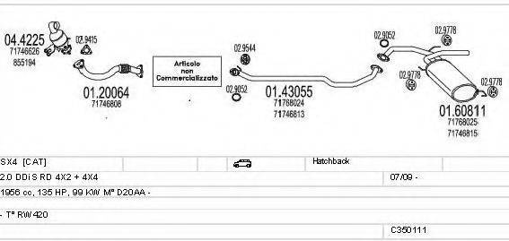 MTS C350111025045 Система випуску ОГ