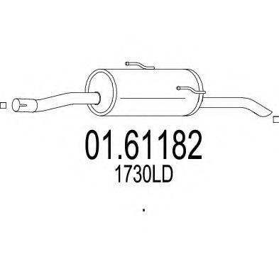 BOSAL 190203 Глушник вихлопних газів кінцевий