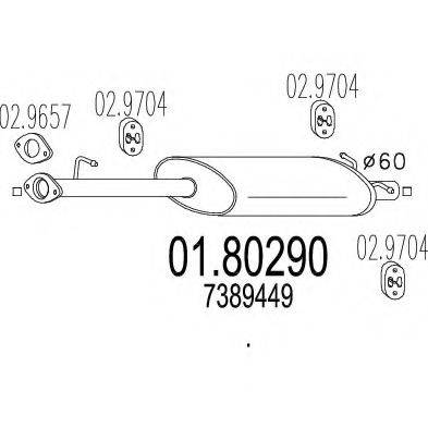 TIMAX 240511 Середній глушник вихлопних газів