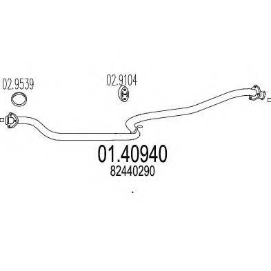 MTS 0140940 Труба вихлопного газу