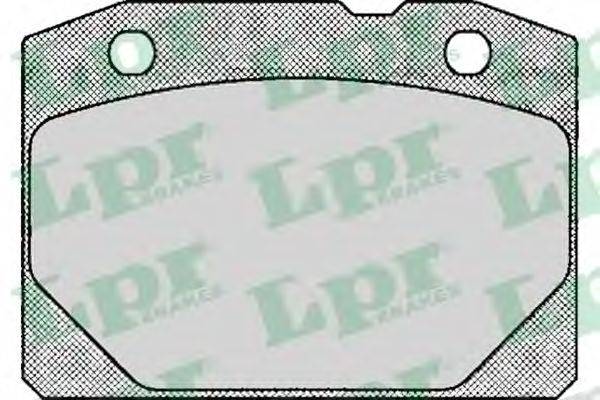 LPR 05P127 Комплект гальмівних колодок, дискове гальмо