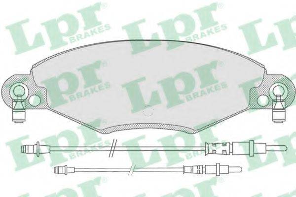 LPR 05P799 Комплект гальмівних колодок, дискове гальмо