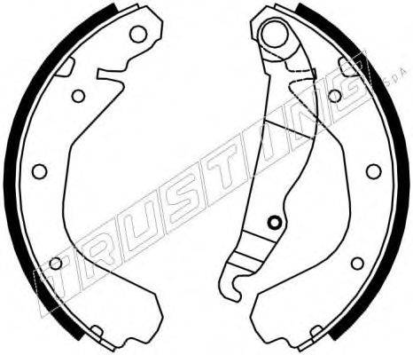 TRUSTING 7036 Комплект гальмівних колодок