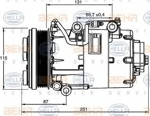 FORD 4M5H19D629AF Компресор, кондиціонер