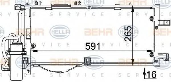 BEHR HELLA SERVICE 91031 Конденсатор, кондиціонер