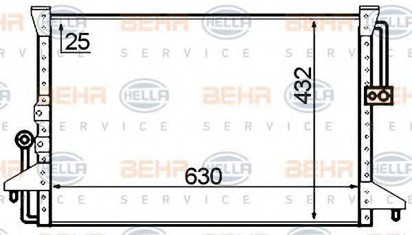 HELLA 8FC351307141 Конденсатор, кондиціонер