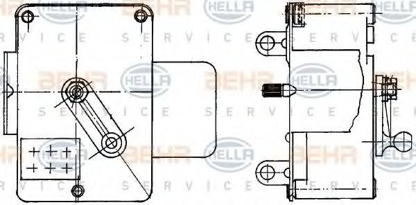 BEHR HELLA SERVICE 45521 Регулювальний елемент, змішувальний клапан