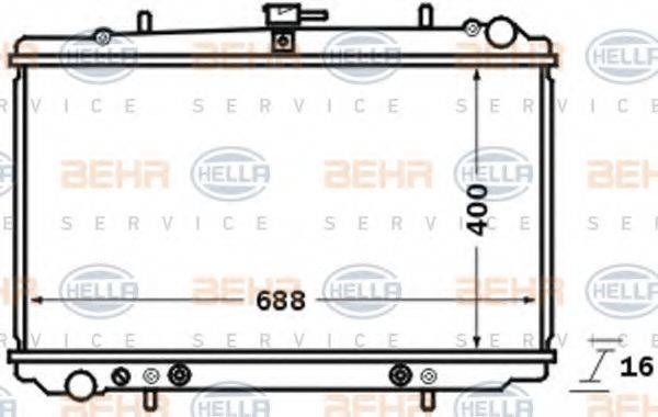 NISSAN 21460-85E01 Радіатор, охолодження двигуна