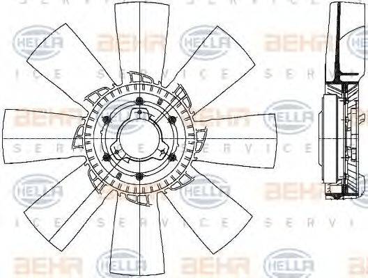 BEHR 37245 Вентилятор, охолодження двигуна