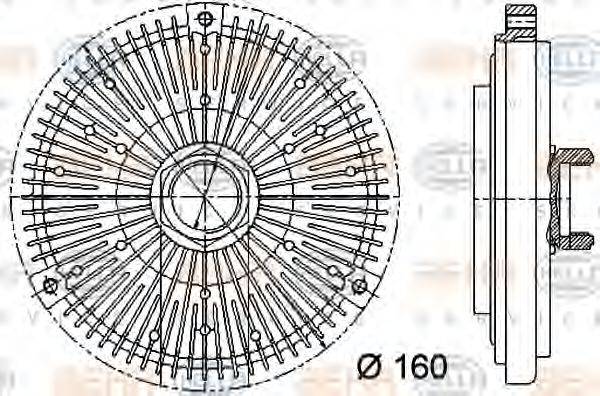 MERCEDES-BENZ A 112 200 02 22 Зчеплення, вентилятор радіатора