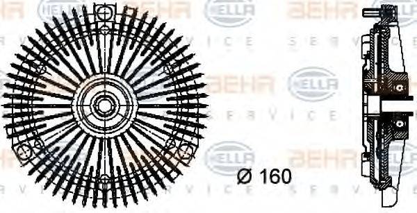 MERCEDES-BENZ 103 200 05 22 Зчеплення, вентилятор радіатора