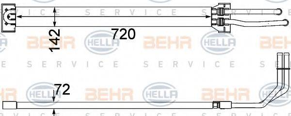 BEHR HELLA SERVICE X2241 Олійний радіатор, рульове керування