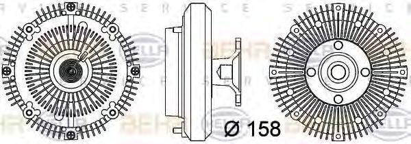 TOYOTA 16210-54130 Зчеплення, вентилятор радіатора