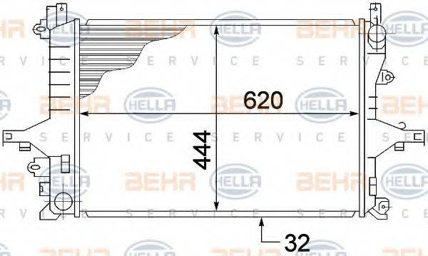 VOLVO 8 601 432 Радіатор, охолодження двигуна