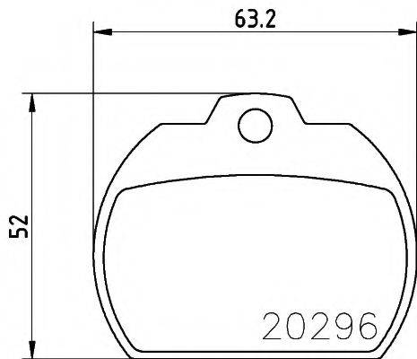 HELLA T0205 Комплект гальмівних колодок, дискове гальмо
