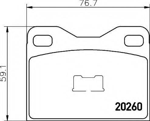 RHIAG 20208 Комплект гальмівних колодок, дискове гальмо