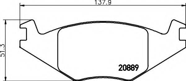 SEAT 191698151 Комплект гальмівних колодок, дискове гальмо