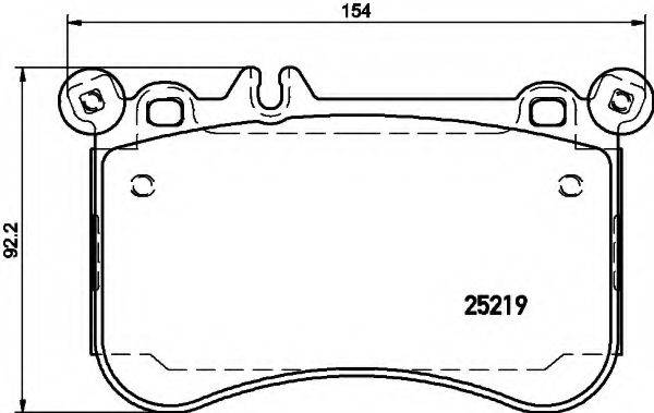 MERCEDES-BENZ A0064206620 Комплект гальмівних колодок, дискове гальмо