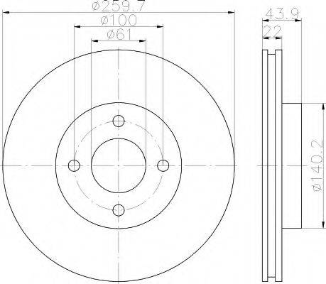 BENDIX 562693BC гальмівний диск