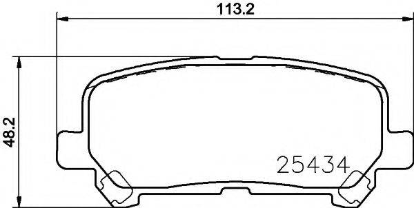 HONDA 43022SZAA11 Комплект гальмівних колодок, дискове гальмо