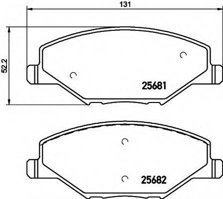 AUDI 6RU698151A Комплект гальмівних колодок, дискове гальмо