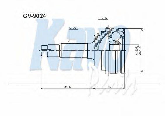 KAVO PARTS CV9024 Шарнірний комплект, приводний вал