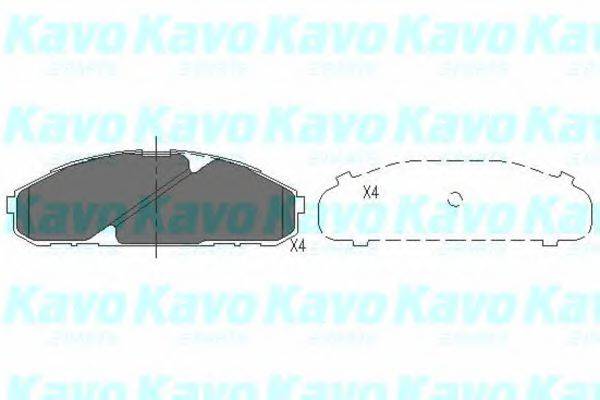 KAVO PARTS KBP6538 Комплект гальмівних колодок, дискове гальмо