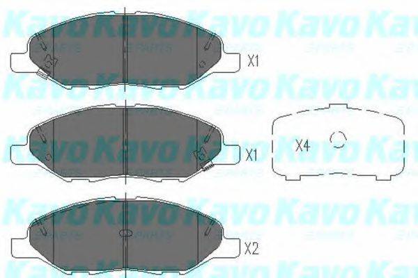KAVO PARTS KBP6578 Комплект гальмівних колодок, дискове гальмо
