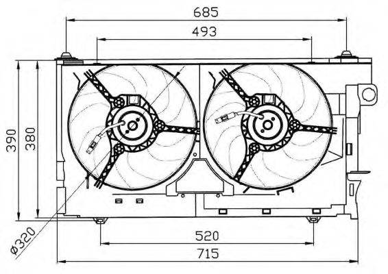 NRF 47030 Вентилятор, охолодження двигуна