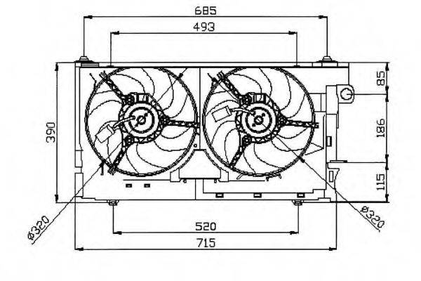 NRF 47050 Вентилятор, охлаждение двигателя