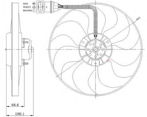 NRF 47204 Вентилятор, охолодження двигуна