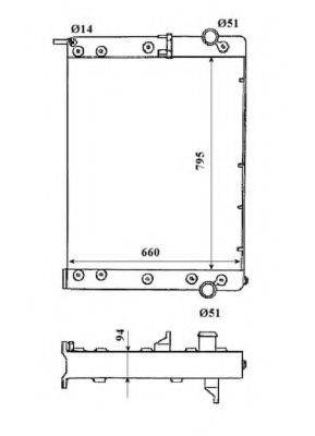 NRF 50545 Радіатор, охолодження двигуна