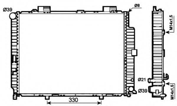 NRF 50575 Радіатор, охолодження двигуна